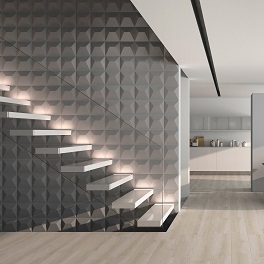carrelage mural relief escalier