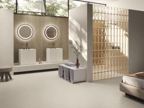 Faïence AMA APE Avorio 40x120 cm aspect pierre beige clair