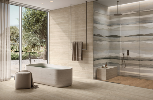Carrelage CAESAR Carrelage Iconica classico verso 120x120 aspect pierre travertin beige 