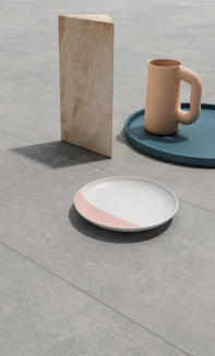 Carrelage gris format 60x60 effet béton ciré