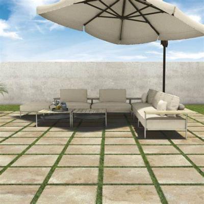 Tuscania Carrelage durango meduim 60x90 cm effet pierre beige extérieur 20mm 